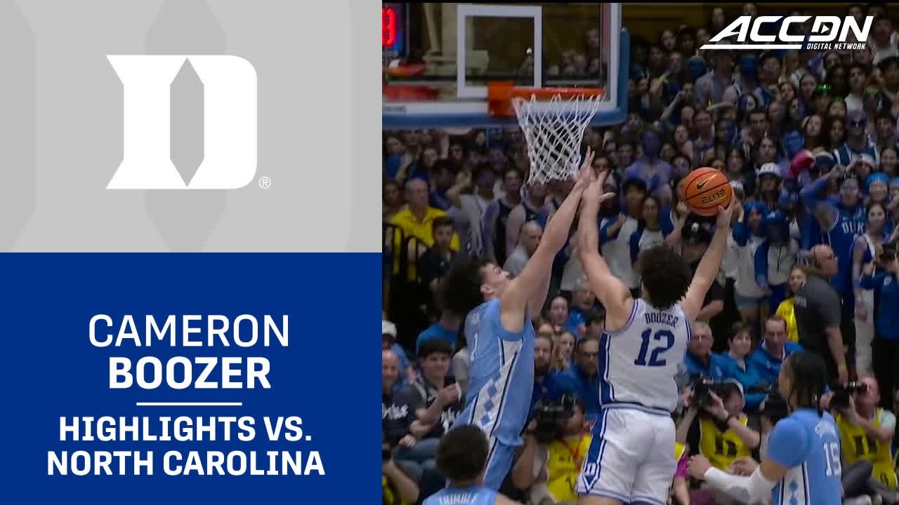 Duke's Cameron Boozer Highlights vs. North Carolina