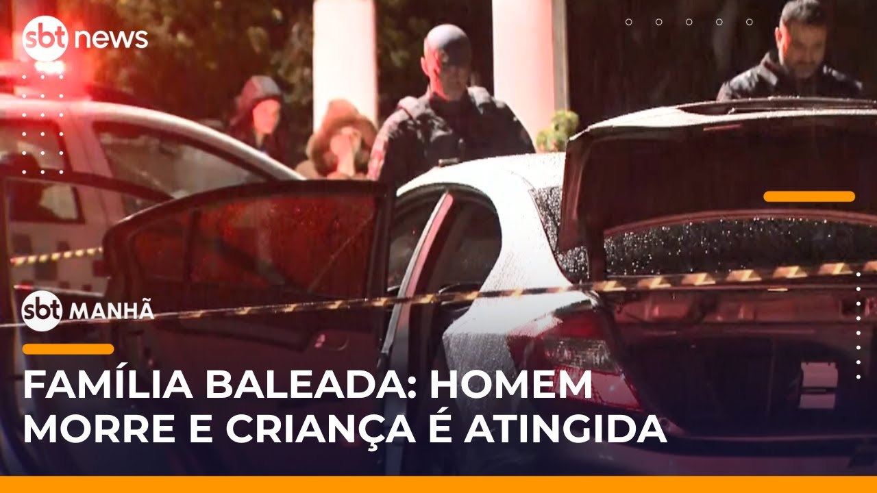 Homem morre e crian&ccedil;a &eacute; baleada dentro de carro em Itapevi (SP) | #SBTManh&atilde;