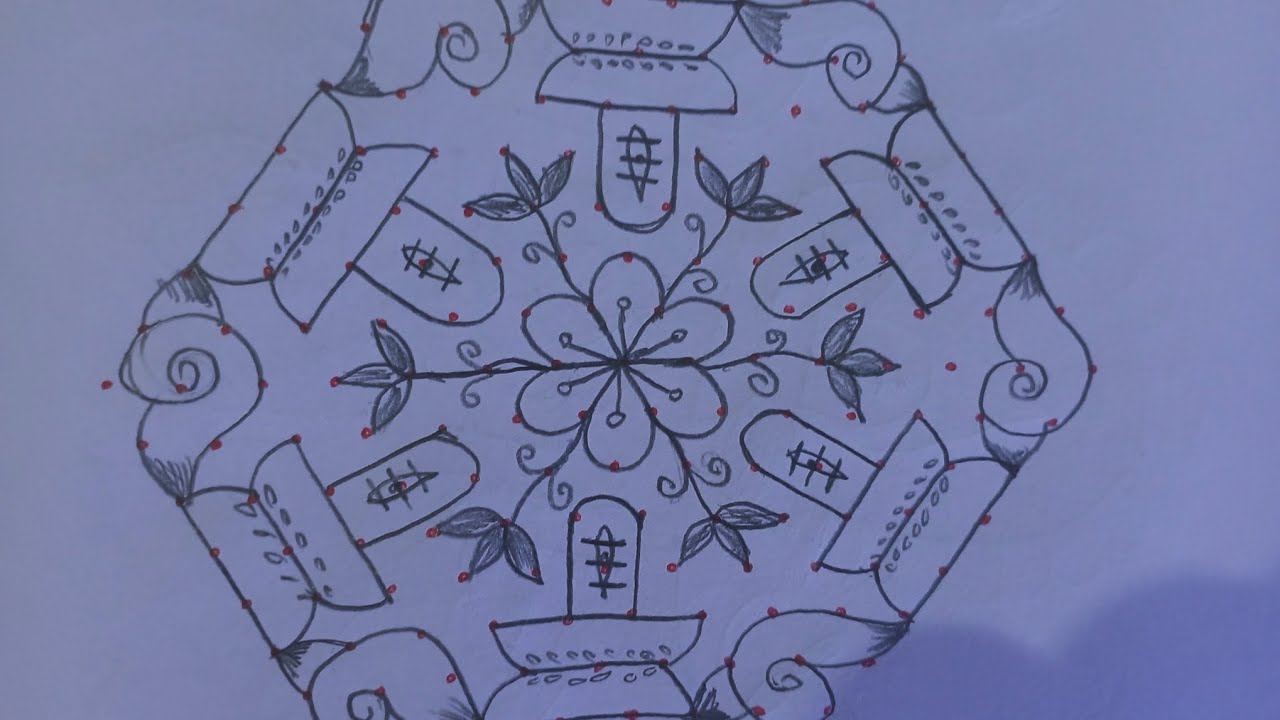 15*8 Shivarathri Special rangoli design for bigeneers 🌺🌺