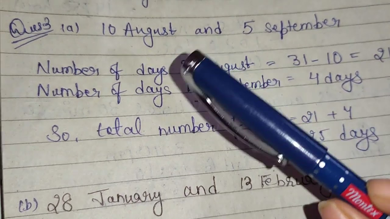 Class-4 | Maths Chapter-10 Time Exercise-10.7 | Calculating Number of Days