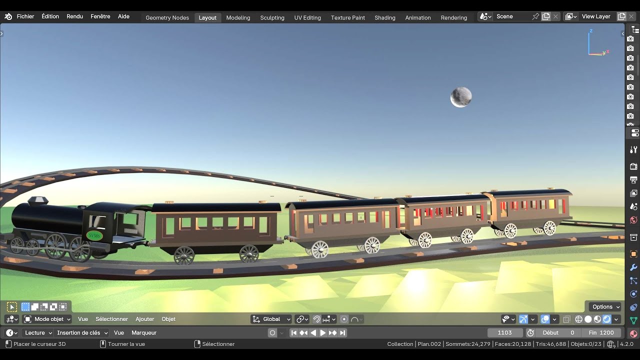 Modéliser un wagon 3d avec blender 3d