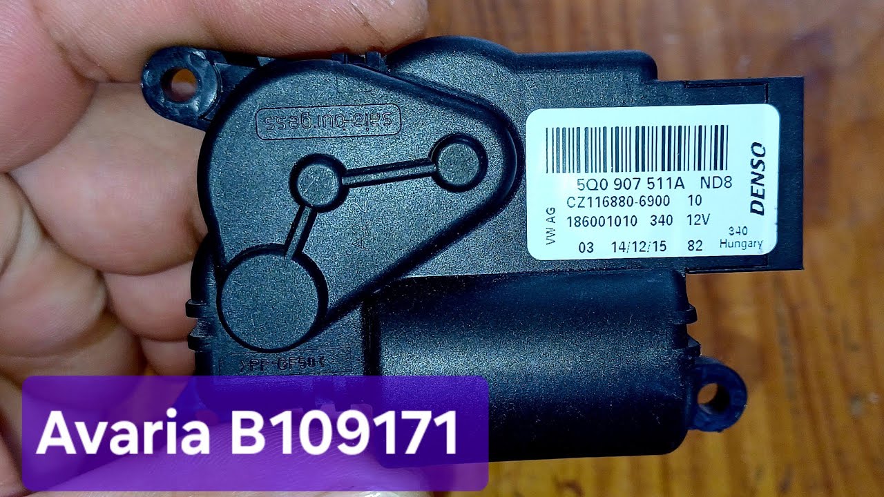 Servomotor Atuador Flaps do Ar condicionado Cod 5Q0907511 Avaria B109171
