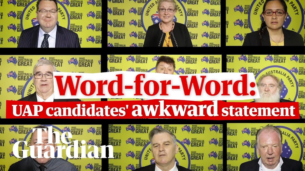 Clive Palmer’s candidates filmed making the same awkward election statement