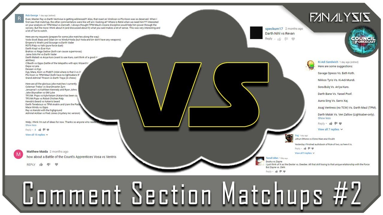 Fanalysis Lite - Comment Section Matchups #2