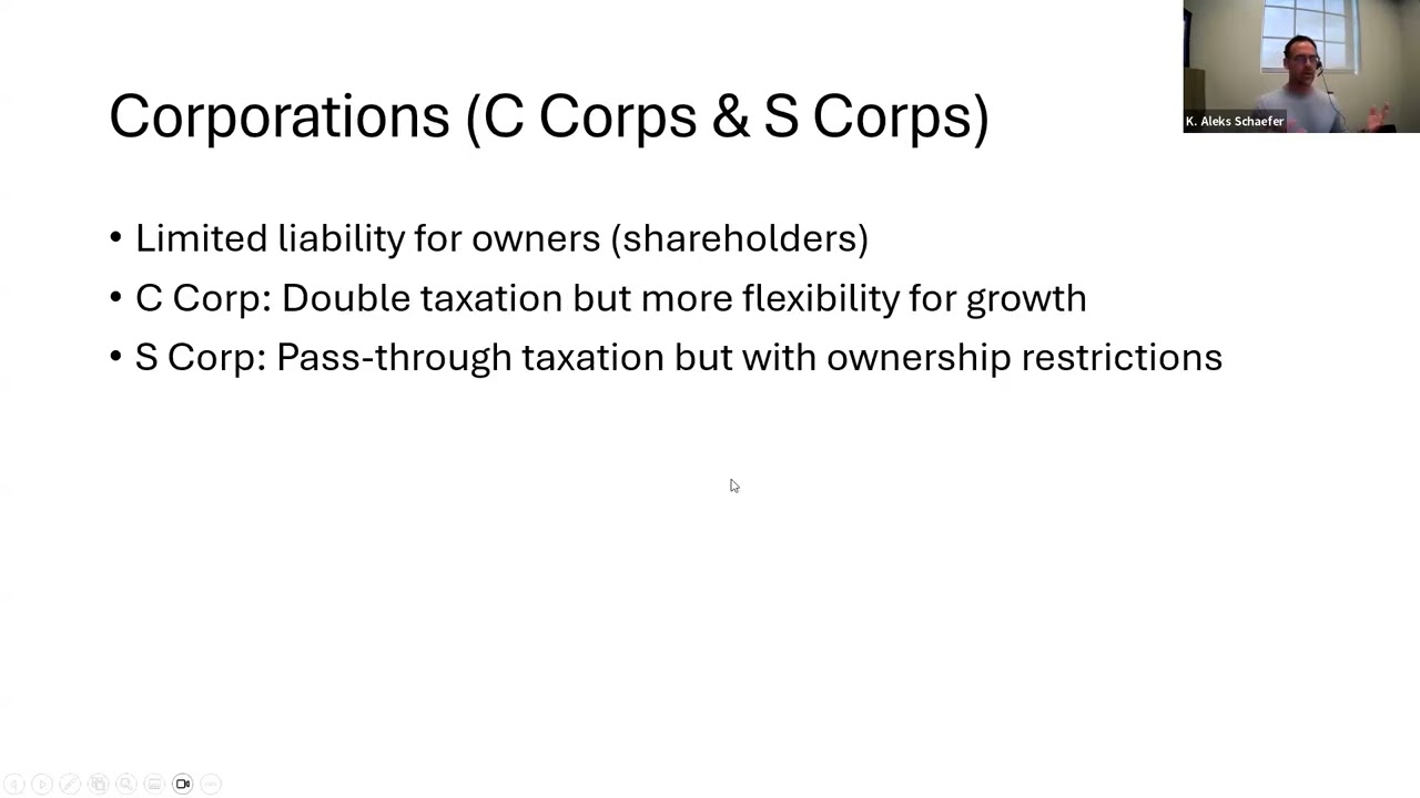 BFR Webinar Session #3 Business Structures
