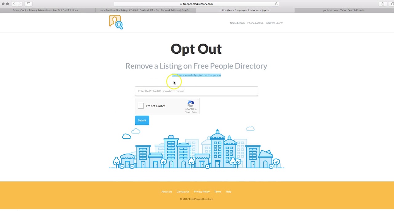 How to Opt Out from FreePeopleDirectory.com - Tutorial from PrivacyDuck