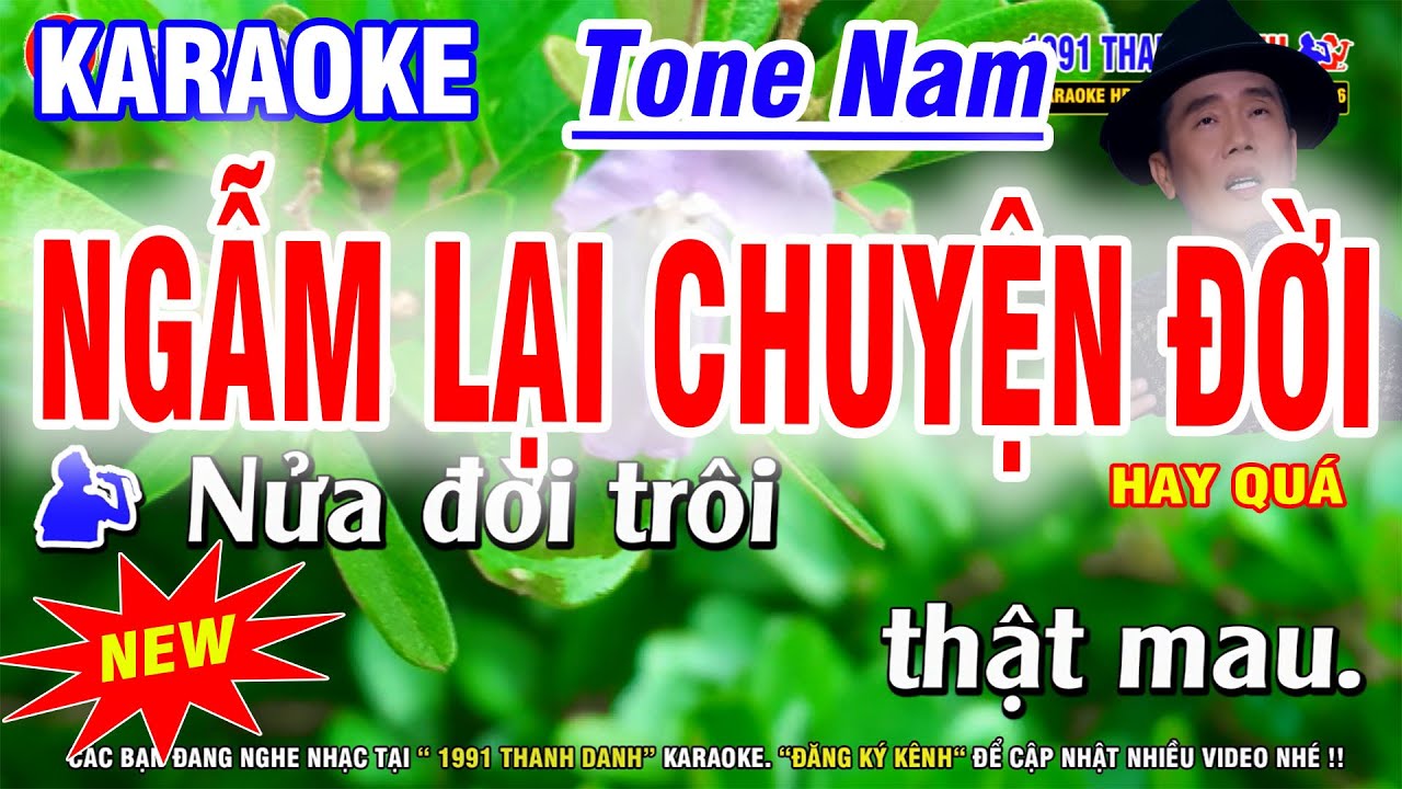 Karaoke Ngẫm Lại Chuyện Đời Tone Nam | Nhạc Sống Dễ Hát | Karaoke 1991 Thanh Danh