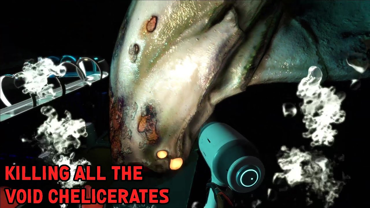 Killing the Void Chelicerates in Subnautica: Below Zero (Survival Difficulty)