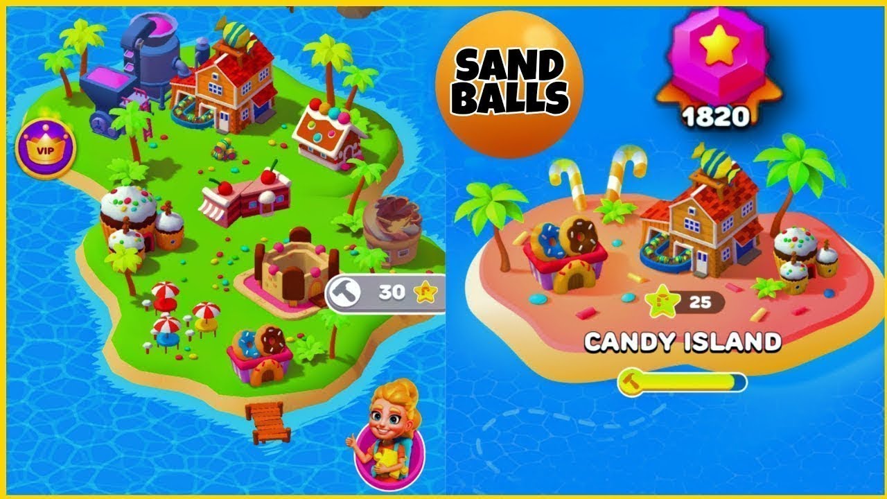 *NEW UPDATE* SAND BALLS CANDY ISLAND CITY- Gameplay Walkthrough Level 391 TO 400 || All Levels
