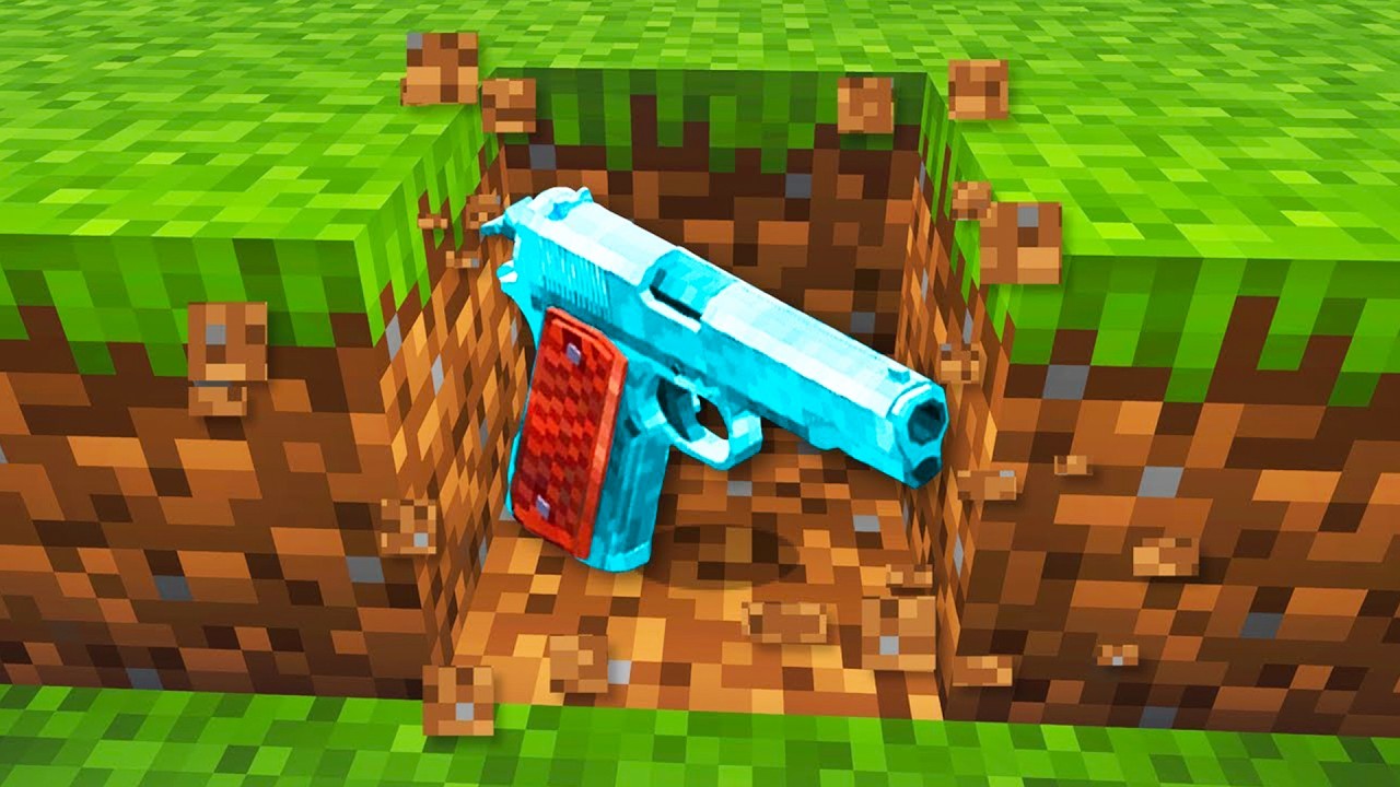 Minecraft ama Blok Kırdığımızda Efsanevi Silahlar Düşüyor!