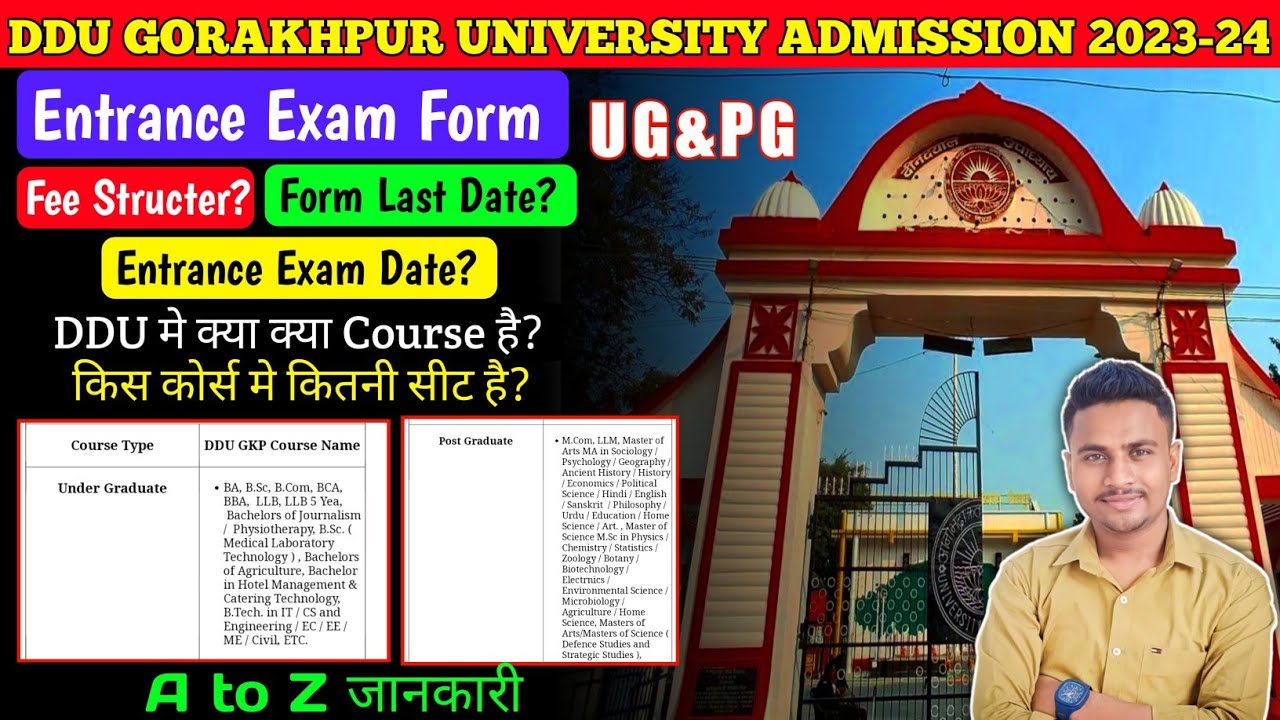 DDU Gorakhpur University Admission 2023-24|ddu university admission full details/entrance exam date