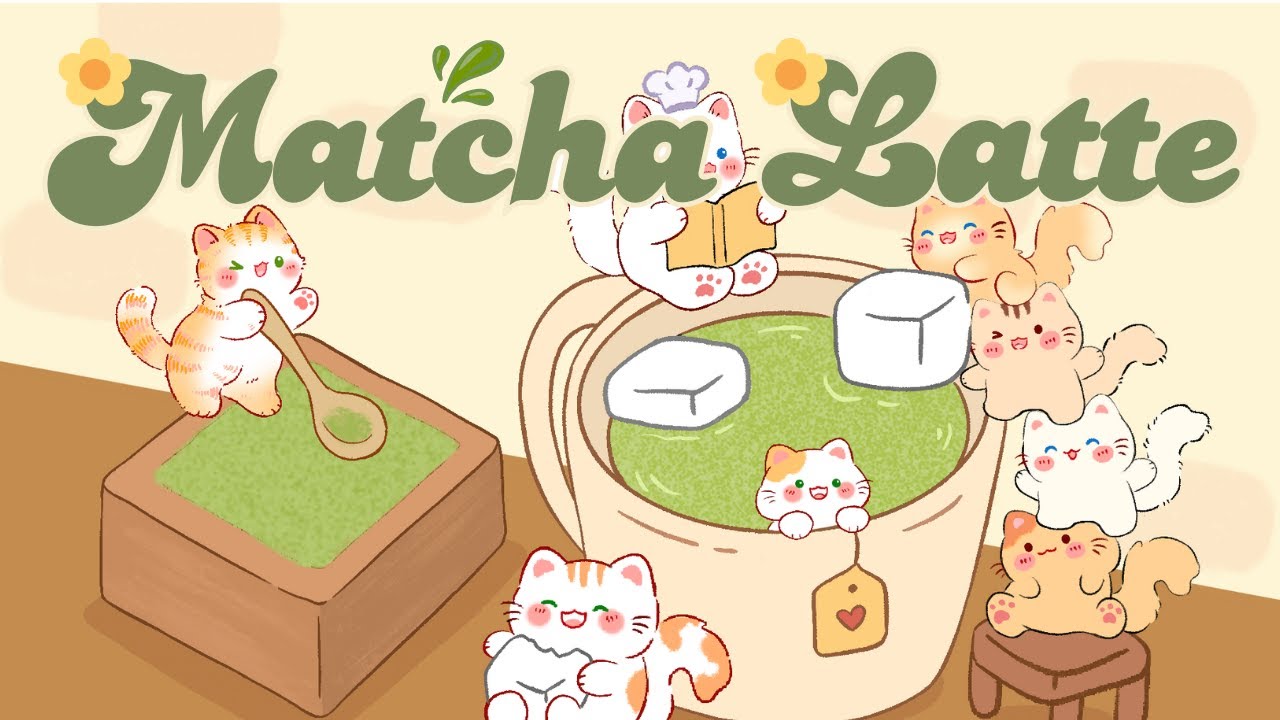 Cafe Music 🍵🍏Matcha Latte 🍡2 Hour Cafe Song🎏Stream cafe🌼cute & relaxing🍰 Make Your Day Better