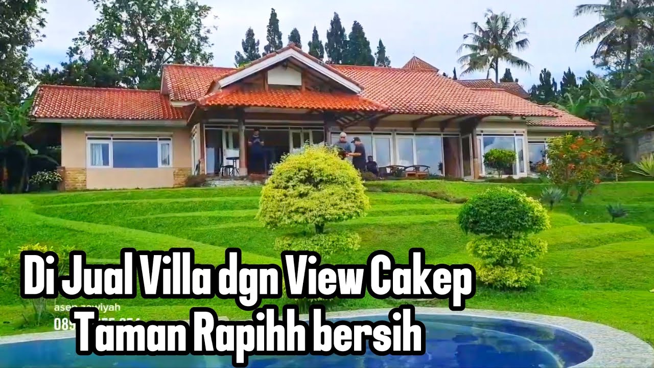 DI JUAL VILLA PUNCAK, VIEW CAKEP KEREN HALAMAN LUAS RAPIH TERAWAT, VILA SIAP HUNI 