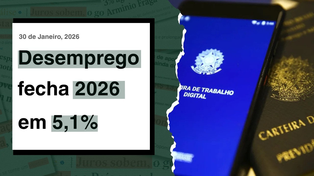 Taxa é a menor desde o começo da série histórica. Em média, o desemprego foi de 5,6% em 2025.