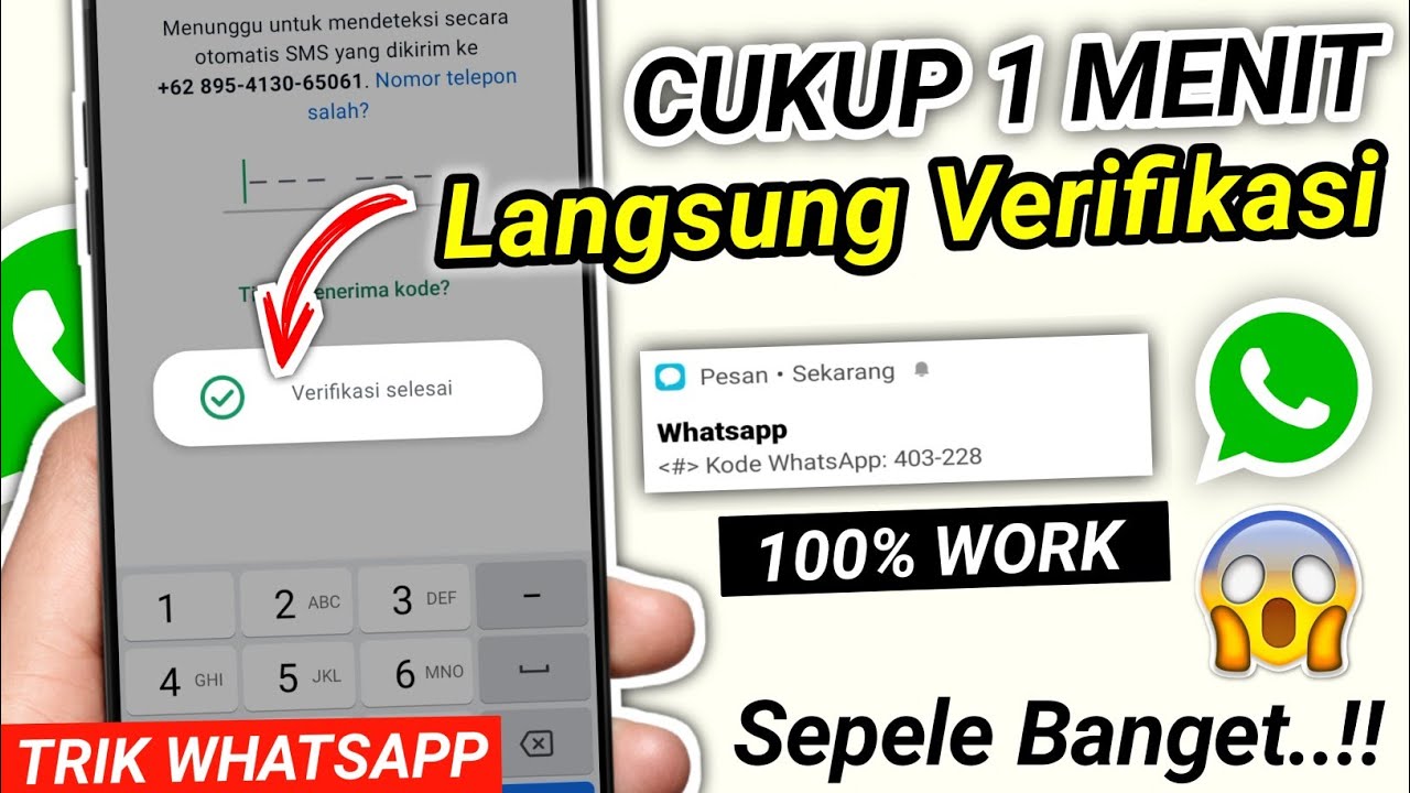 Cara Mendapatkan Kode Verifikasi WhatsApp Yang Tidak Muncul 100% Work