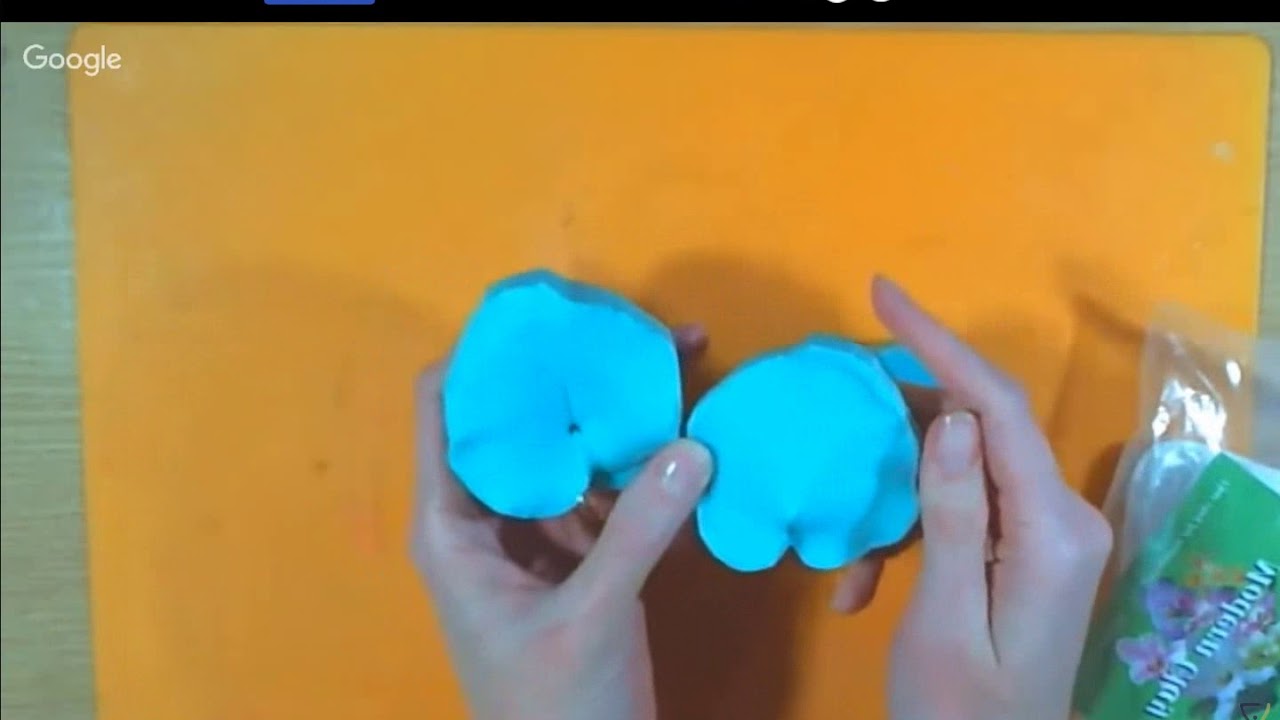 Цикламен из холодного фарфора
