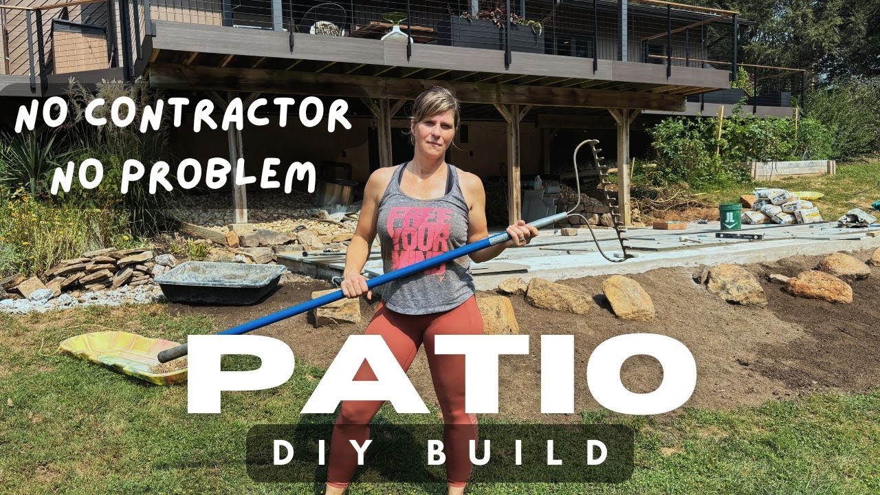 Building a $65,000 patio ourselves - DAY IN THE LIFE of a DIY COUPLE - PATIO BUILD - HOME RENOVATION