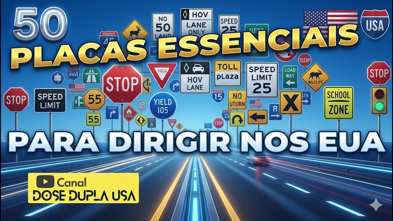 Voc&ecirc; conhece essas 50 placas de tr&acirc;nsito dos EUA?
