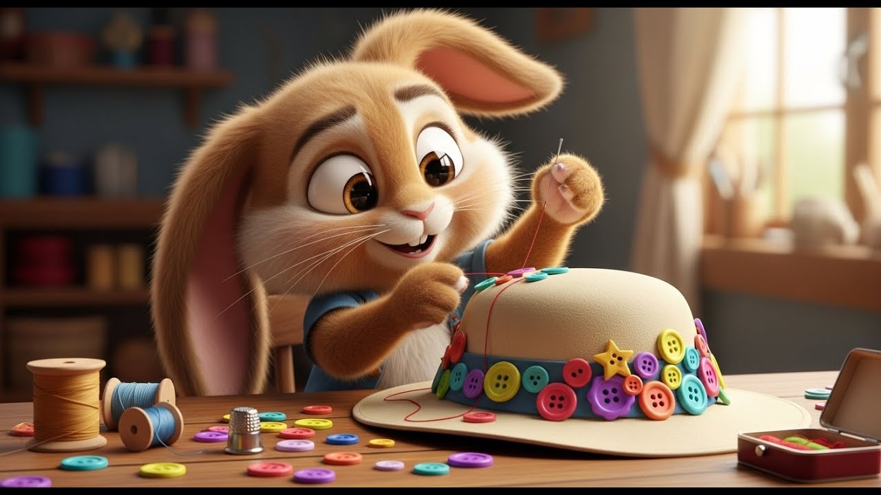 Bunny’s Button Collection | Fun Counting & Colors Song for Kids | Nursery Rhymes for Children
