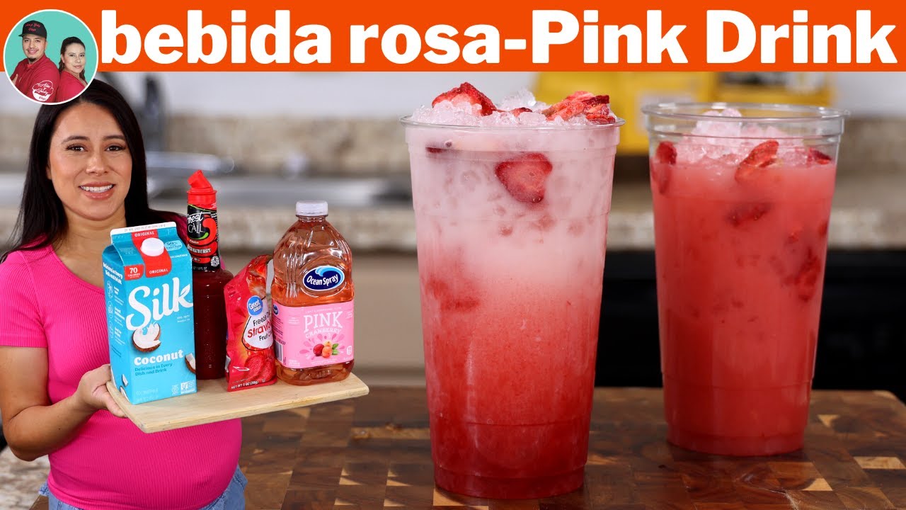 ¡YA No la Compres Más!   PINK DRINK como la de Starbucks con 4 INGREDIENTES - Bedida Rosa