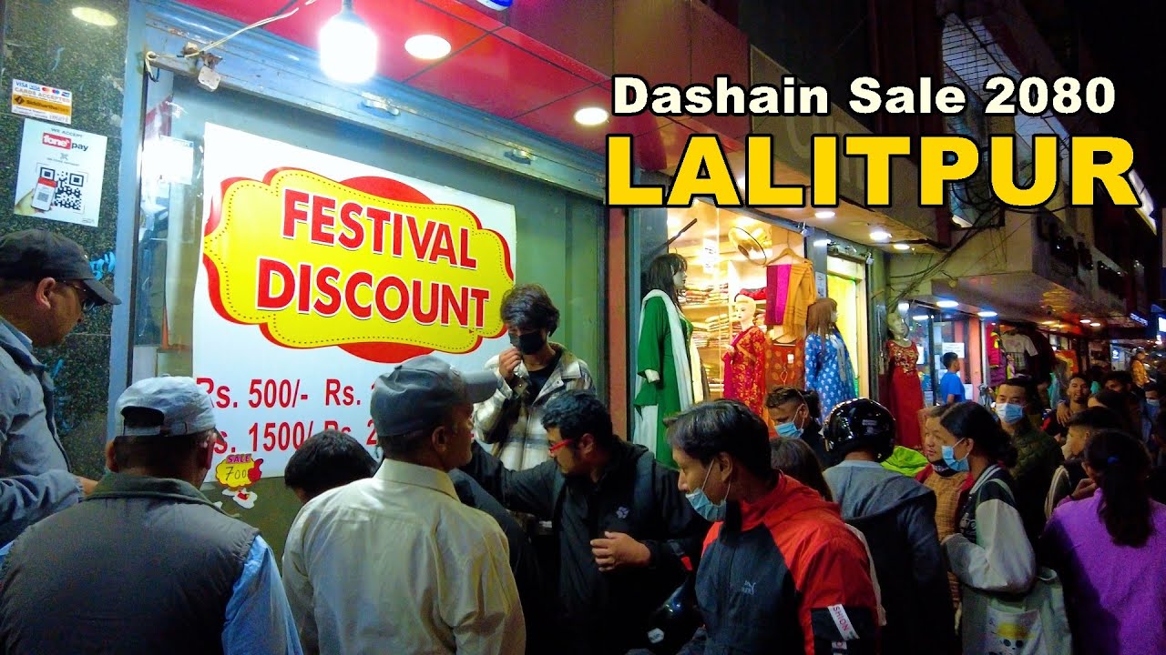 DASHAIN Sale Everywhere in LALITPUR City KUMARIPATI 2023, 4K HDR