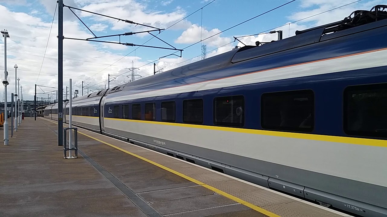 Eurostar  Siemens Velaro Class 374 ICE 3 High Speed Train  TGV departing Ebbsfleet International, UK