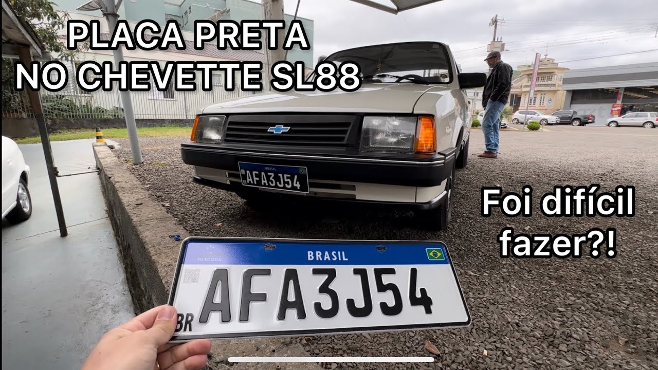 FIZ A TÃO SONHADA PLACA PRETA NO CHEVETTE SL88 | Quanto custou? | Quão difícil foi fazer? 💎🚀👏🏻