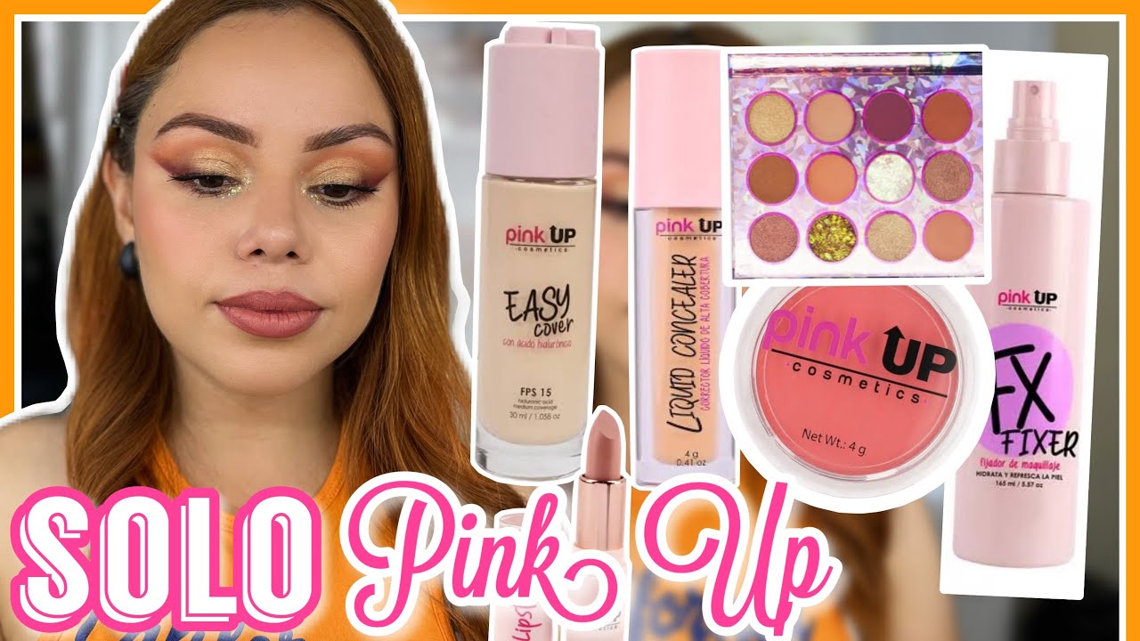MAQUILLAJE SOLO CON PINK UP | la vdd… no le tenía tanta fe | Coraline Cardoza