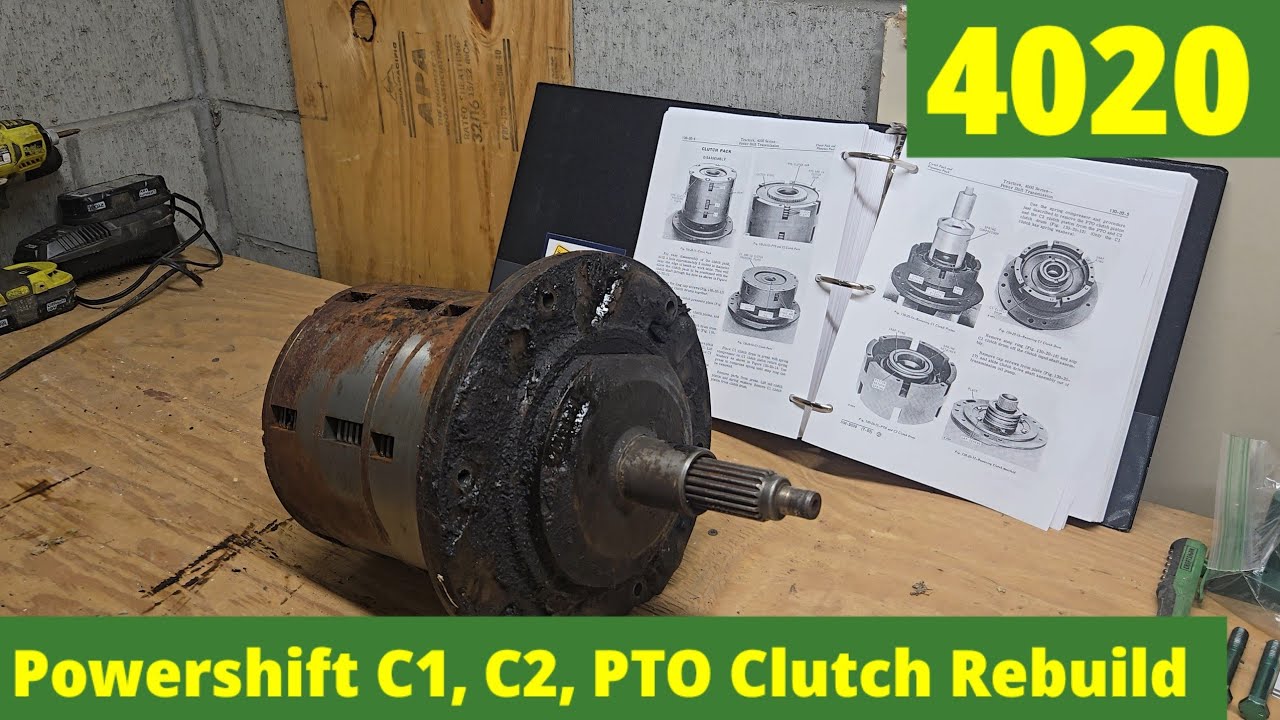 Часть 7: Ремонт муфты Powershift C1, C2, PTO — восстановление John Deere 4020 Hi-Crop
