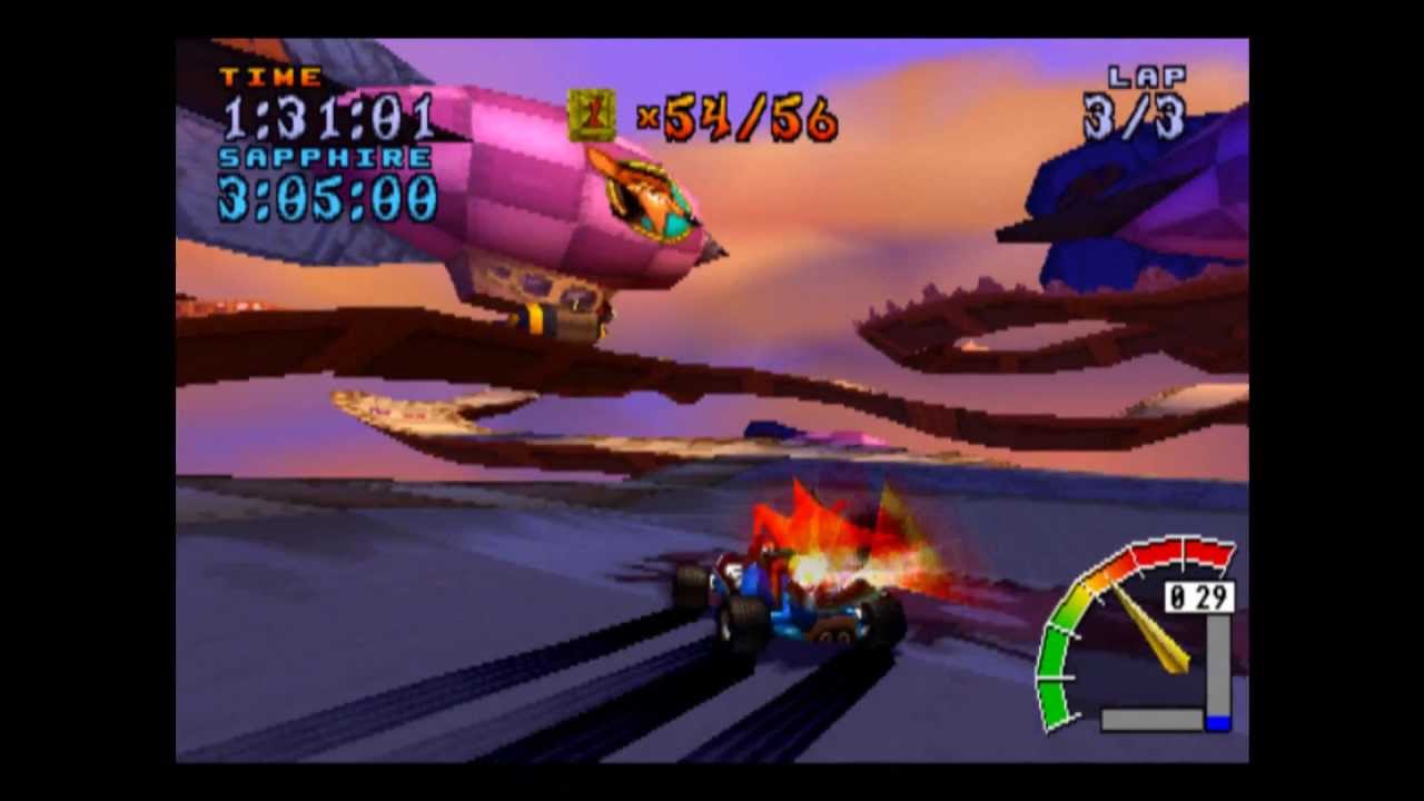 Hot Air Skyway - Platinum Relic - Crash Team Racing - 101% Playthrough (Part #56)