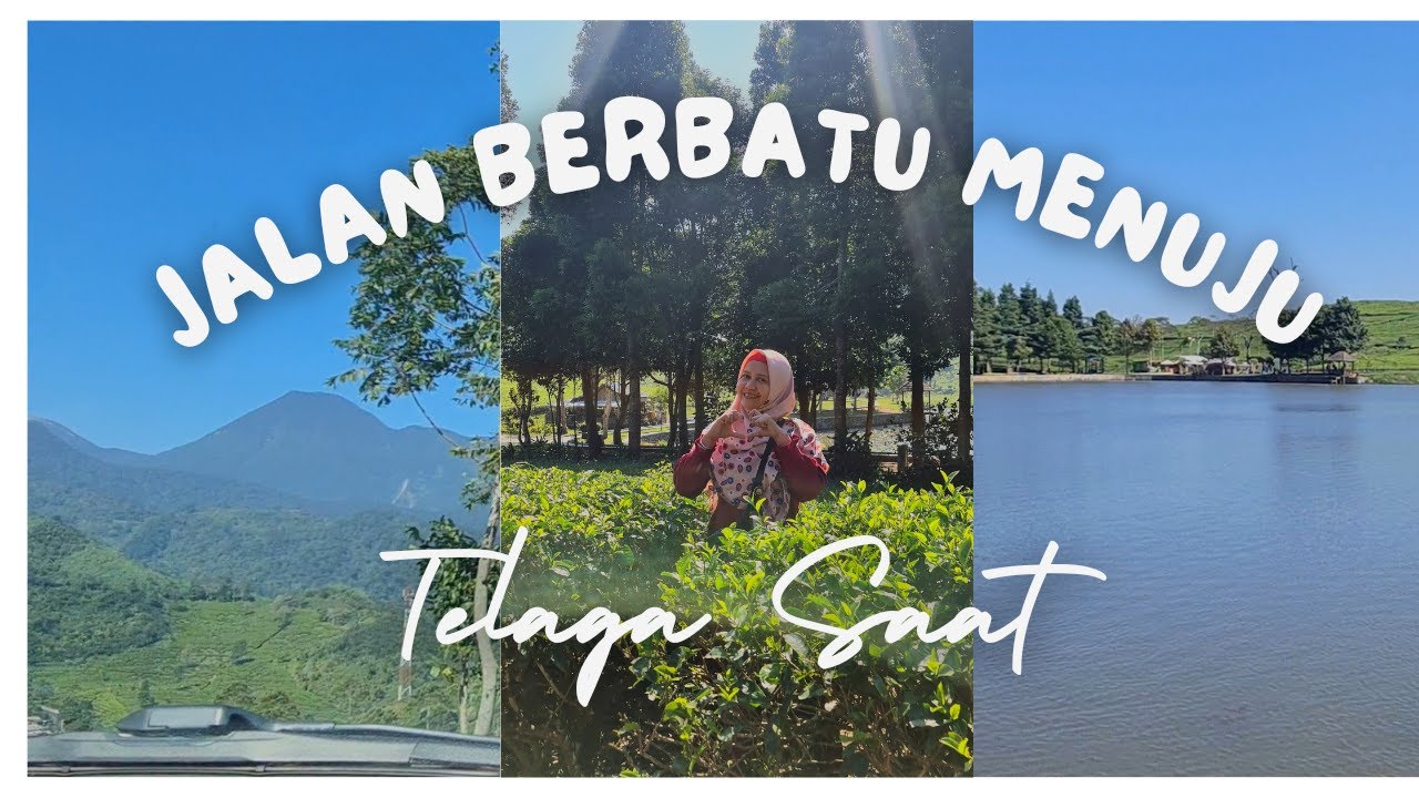 Jalan berbatu menuju telaga saat Puncak