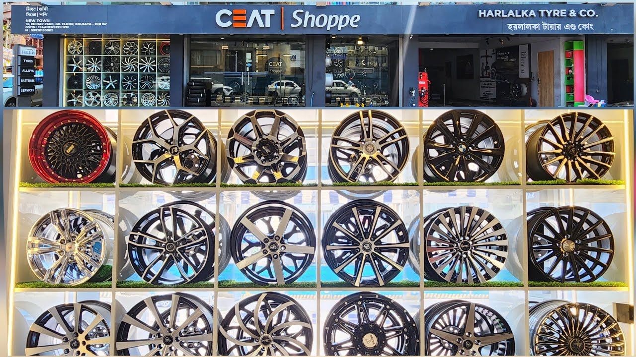 BEST Car ALLOY & TYRE SHOP of Kolkata | Caliper Coloring + Tyre Stickering | Harlalka Tyre n Co