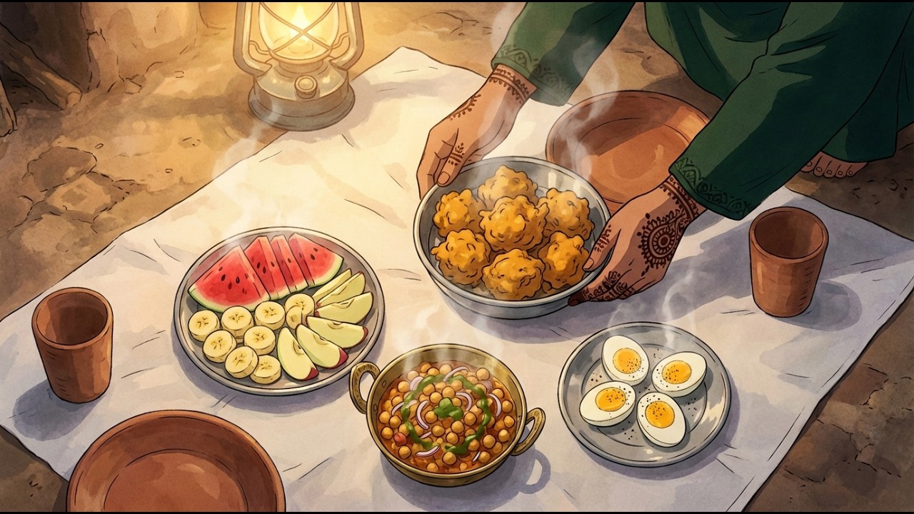 90s Village Ramadan 🌙 Making Iftari for My Family | Ghibli ASMR (No Talking)