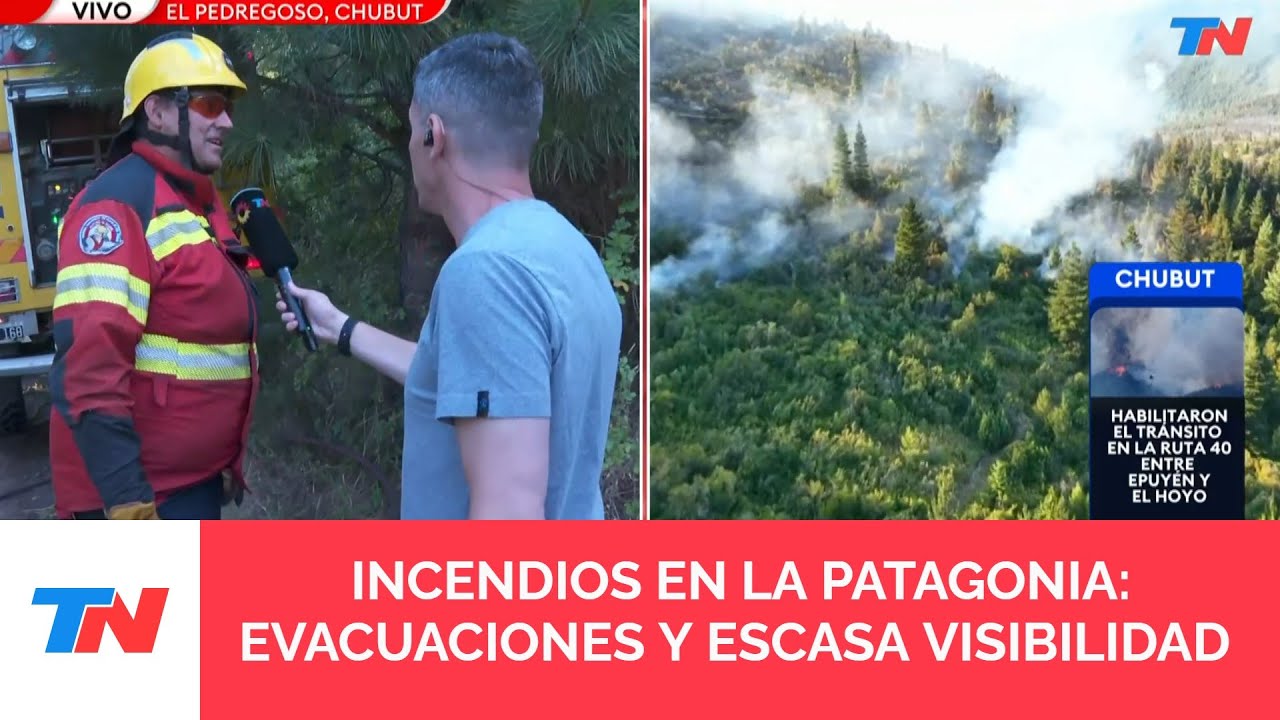Buscan a los sospechosos de iniciar el fuego en Chubut: el clima complica el trabajo de los bomberos