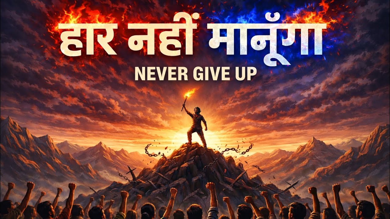 हार नहीं मानूंगा 🔥| Never give up | Best motivational song 