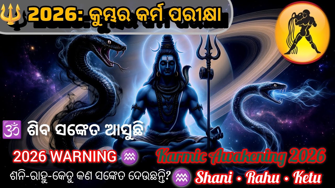 କୁମ୍ଭ ରାଶିଫଳ 2026 ♒ | ଶନି–ରାହୁ–କେତୁ | ଶିବ ସଙ୍କେତ | Karmic Awakening || Aquarius Horoscope 2026 | 