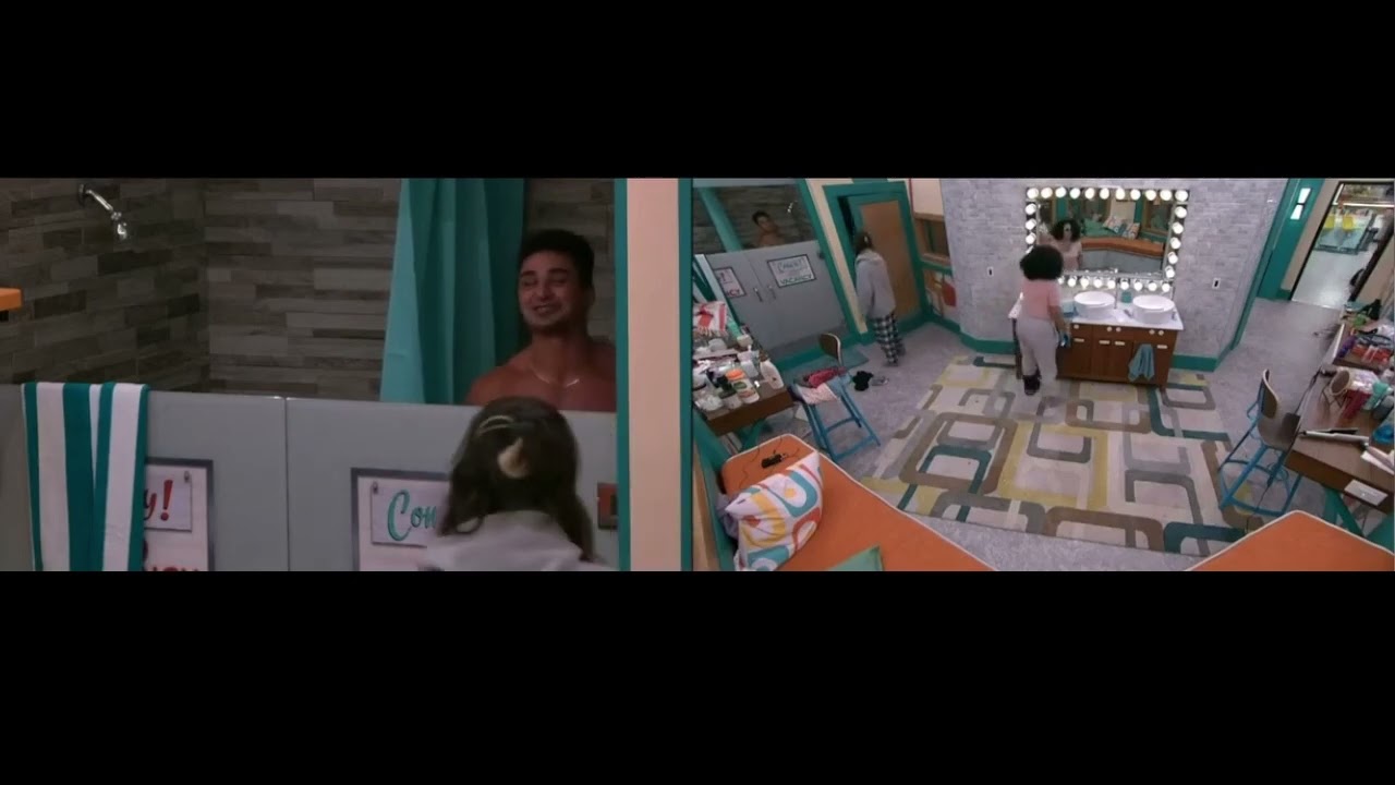 bb24 big brother clip turner opening the door while jasmin was on the toilet. funny