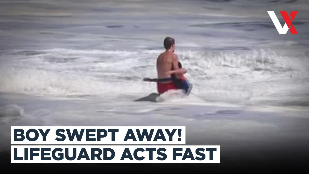 Hero Teen Lifeguard Rescues Young Boy From Dangerous Surf At California Beach | VERTEX