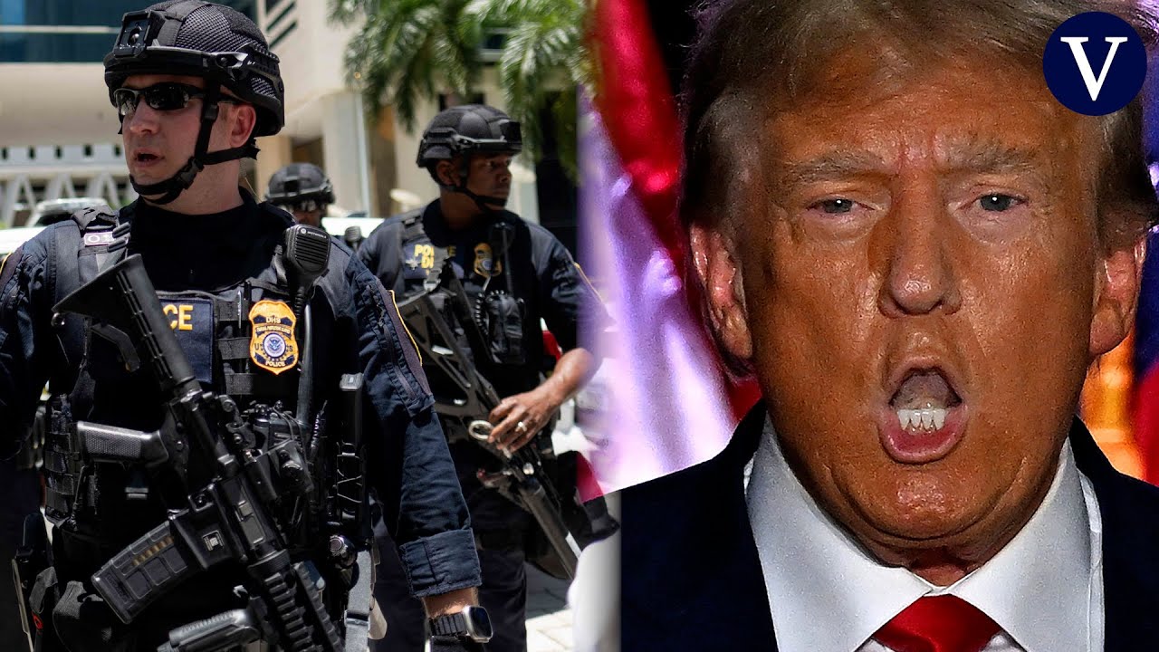 Momento histórico de Trump llegando a los juzgados: 