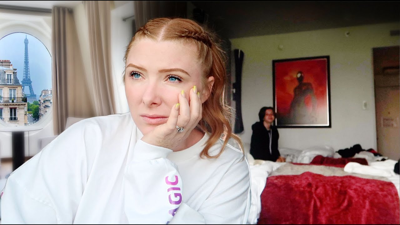 Struggling with my daughter in Paris.