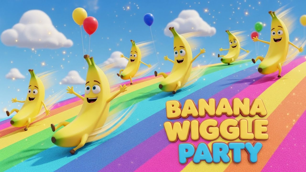 Wiggle Like a Banana 🍌💃 | Banana Dance Song for Kids | Fun Action Rhymes | Giggle Box Rhymes