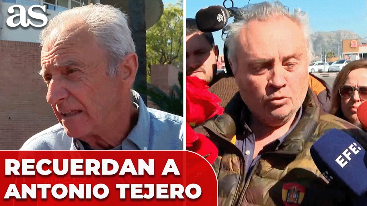 Homenaje a ANTONIO TEJERO: personas recuerdan al RESPONSABLE del 23F fuera del TANATORIO