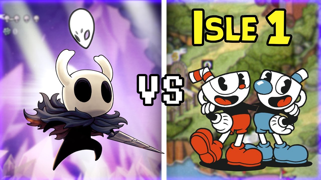 Inkwell Aisle 1 vs 1st Dreamer! (HK vs Cuphead Speedrun Challenge)