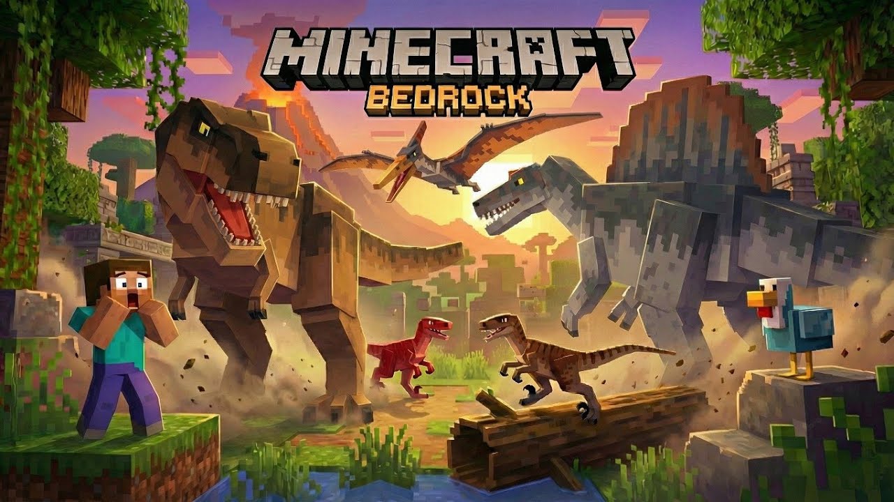 El mejor addon gratis de dinosaurios para Minecraft bedrock 1.21 #minecraft #addonsminecraft