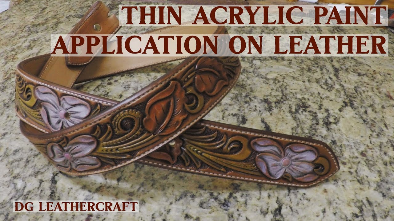 Thin Acrylic Paint Application on Leather