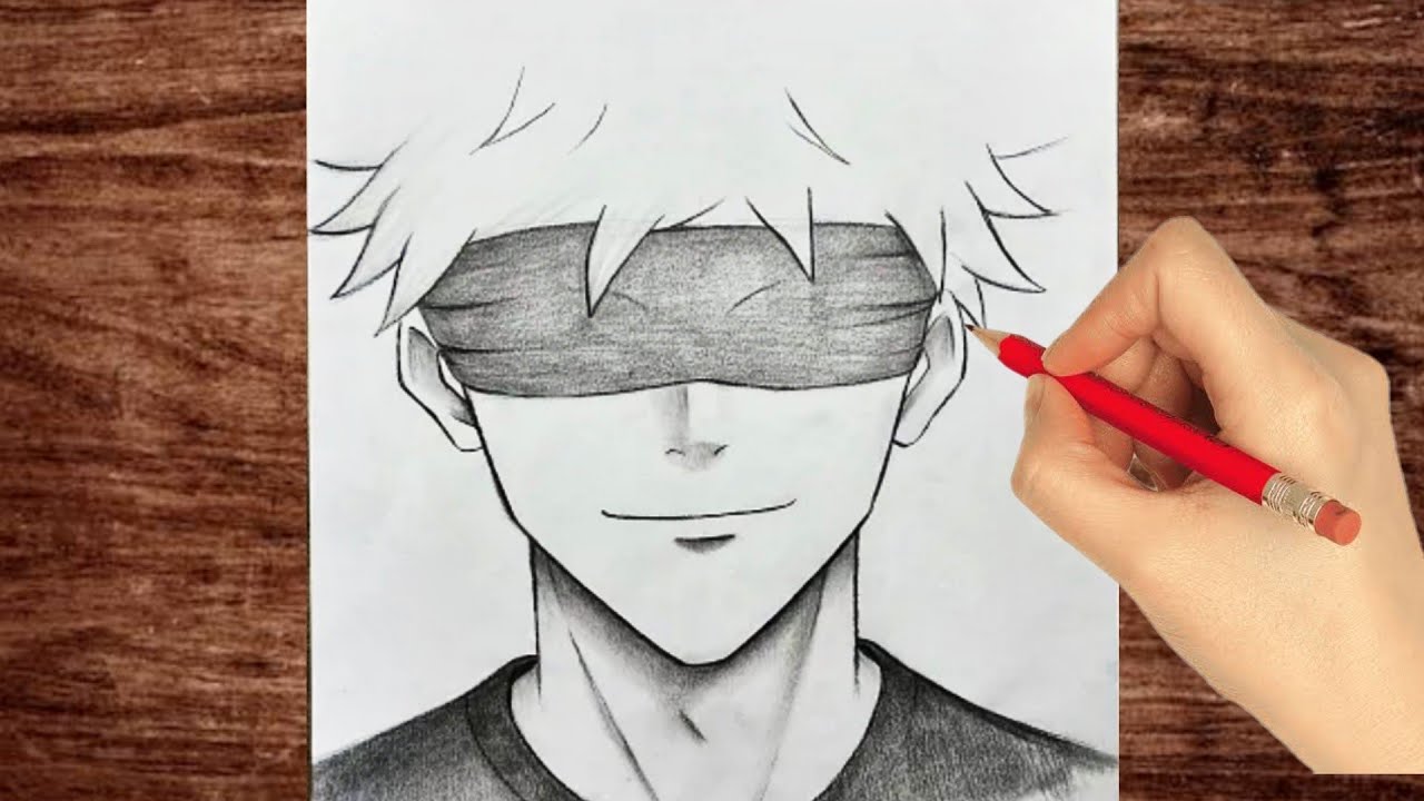 How to Draw A Blind Anime Boy Step-by-Step || Anime Character Drawing for Beginners 