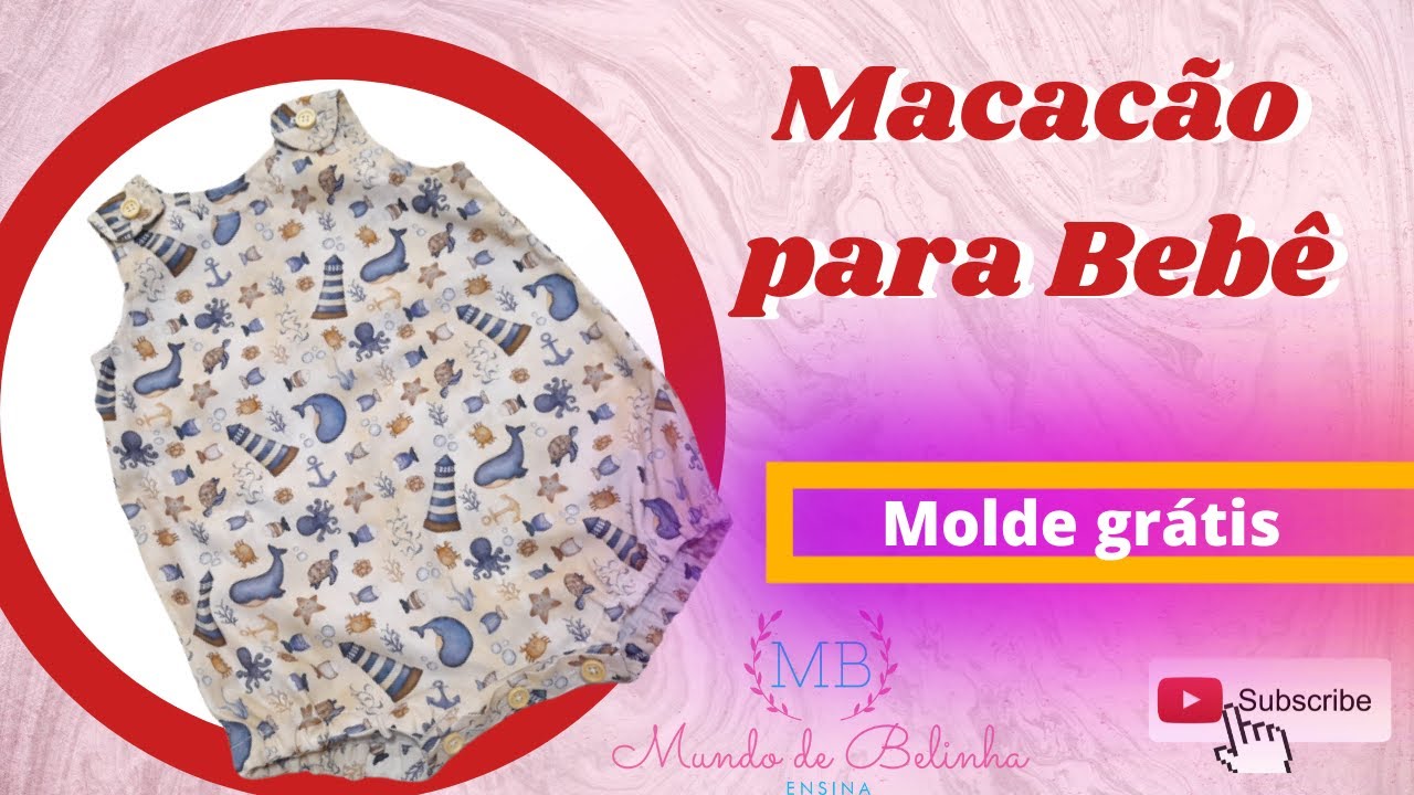Macac&atilde;o para Beb&ecirc; molde gr&aacute;tis