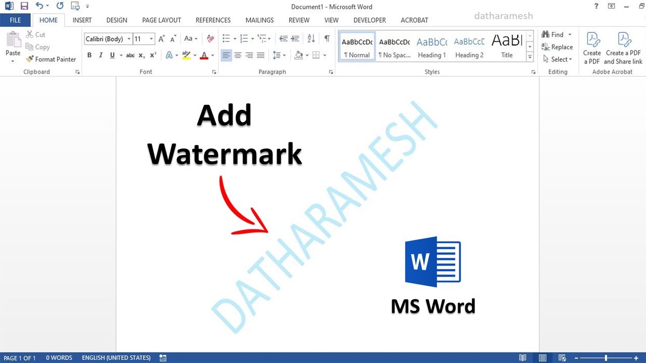 How to Create Custom Watermark In MS Word