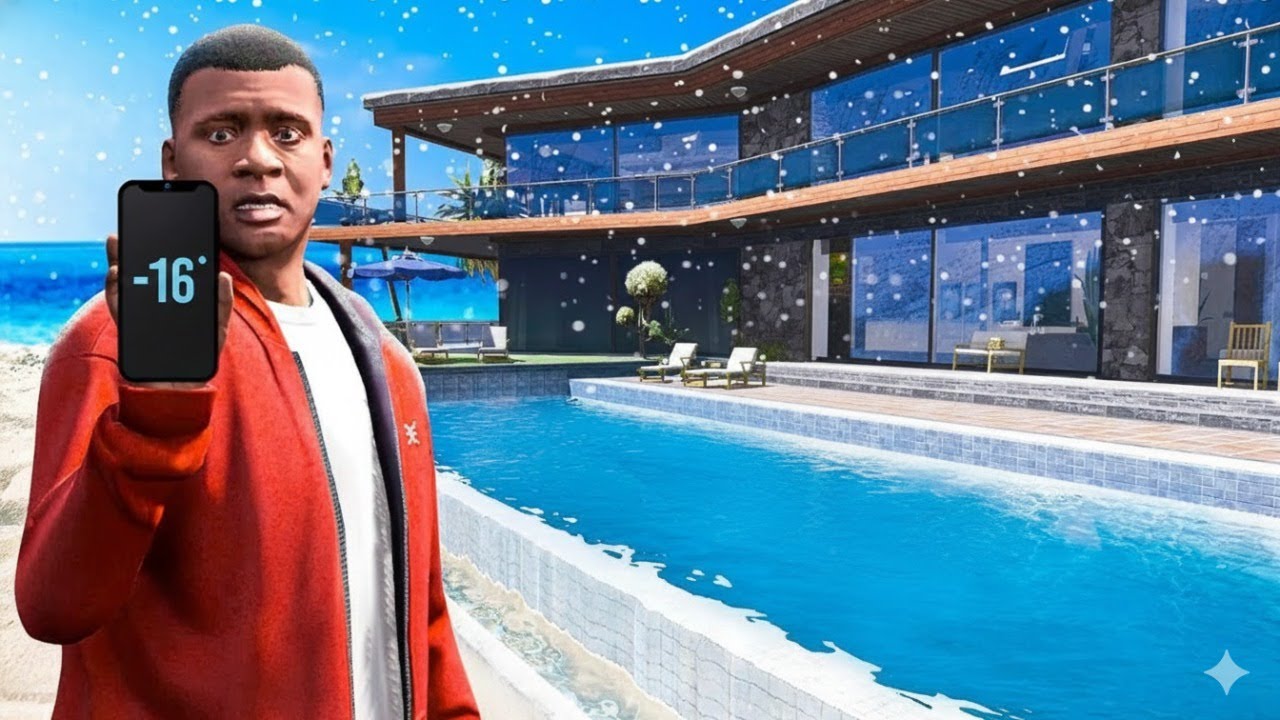 Franklin Surviving Coldest Day Ever in Gta 5