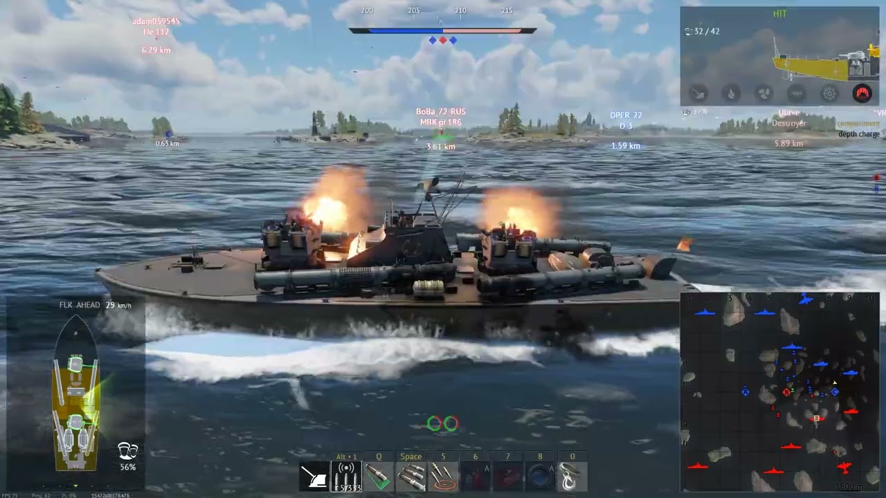 War Thunder; Hugin, Do 335 A-1; I died from rockets, but the battle worked very well; Naval Arcade